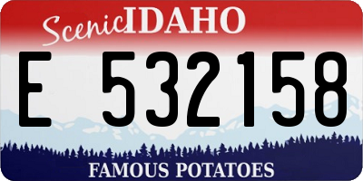 ID license plate E532158