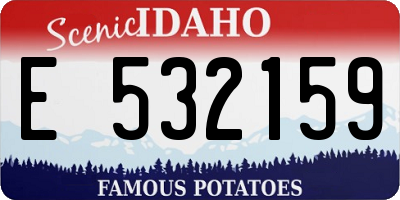 ID license plate E532159