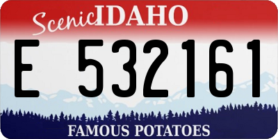 ID license plate E532161