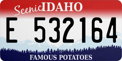 ID license plate E532164