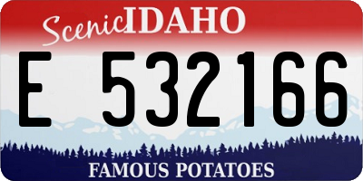 ID license plate E532166
