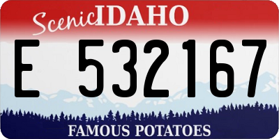 ID license plate E532167