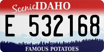 ID license plate E532168