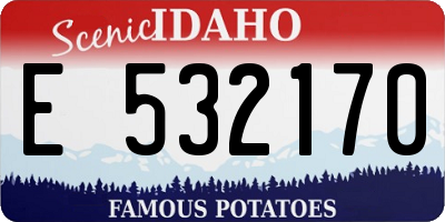ID license plate E532170