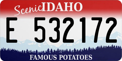 ID license plate E532172