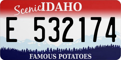 ID license plate E532174