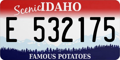 ID license plate E532175
