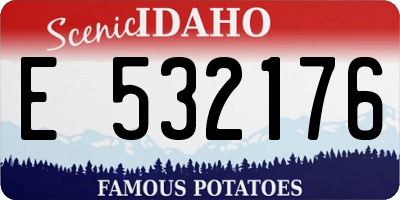 ID license plate E532176