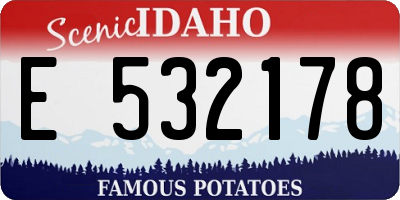 ID license plate E532178