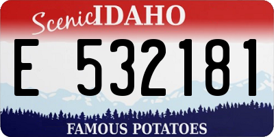 ID license plate E532181
