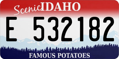 ID license plate E532182