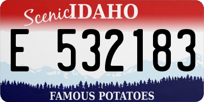 ID license plate E532183