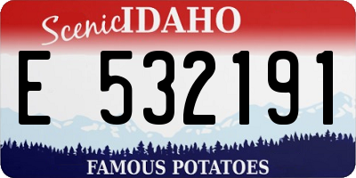 ID license plate E532191