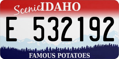 ID license plate E532192