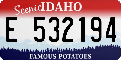 ID license plate E532194