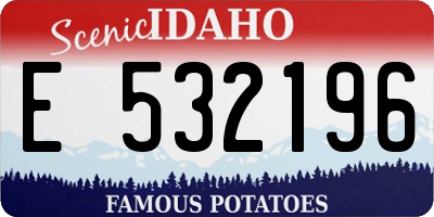 ID license plate E532196