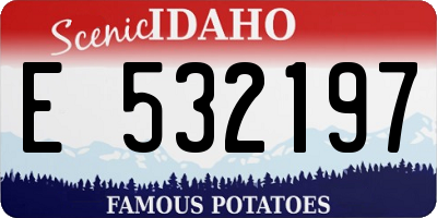 ID license plate E532197