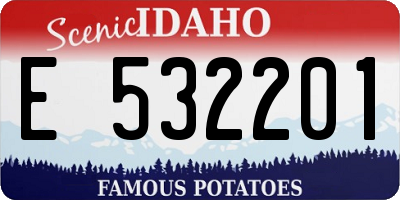 ID license plate E532201