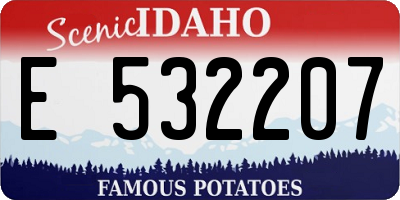 ID license plate E532207