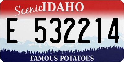 ID license plate E532214