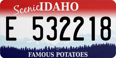 ID license plate E532218