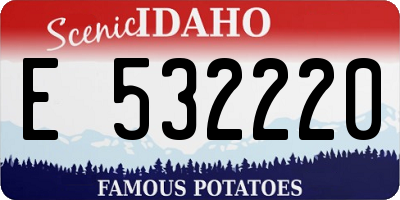 ID license plate E532220