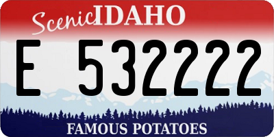 ID license plate E532222