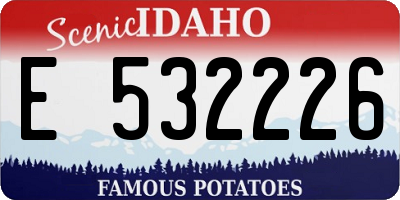 ID license plate E532226