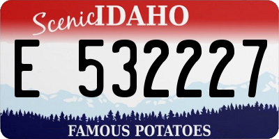 ID license plate E532227