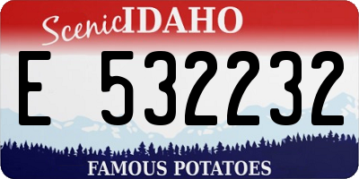 ID license plate E532232