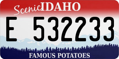 ID license plate E532233