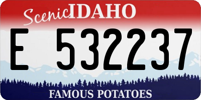 ID license plate E532237