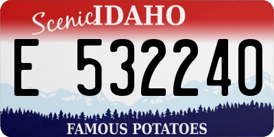 ID license plate E532240