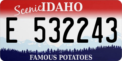 ID license plate E532243