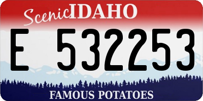 ID license plate E532253