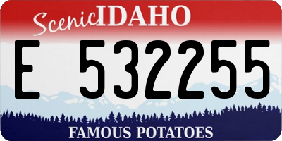 ID license plate E532255