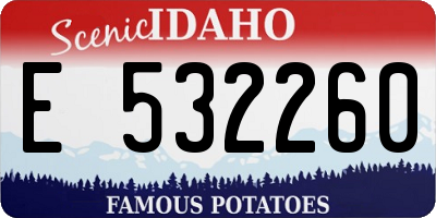 ID license plate E532260