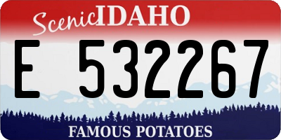 ID license plate E532267
