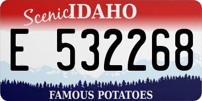 ID license plate E532268