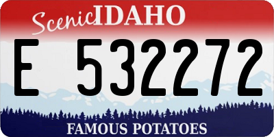 ID license plate E532272