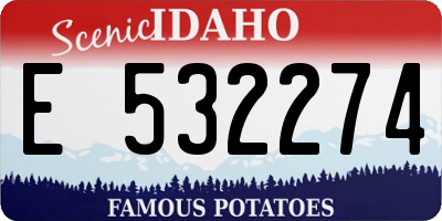 ID license plate E532274