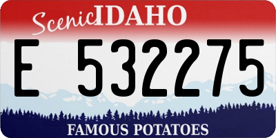 ID license plate E532275