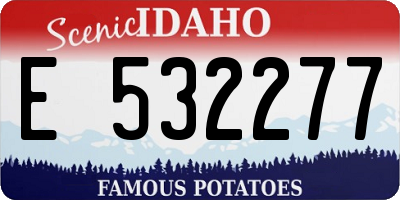 ID license plate E532277