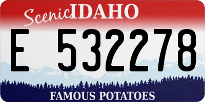 ID license plate E532278