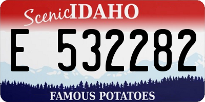 ID license plate E532282