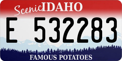 ID license plate E532283
