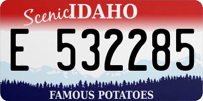 ID license plate E532285
