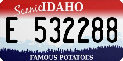 ID license plate E532288