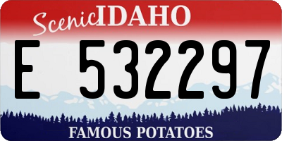 ID license plate E532297