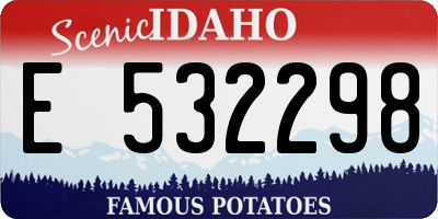 ID license plate E532298